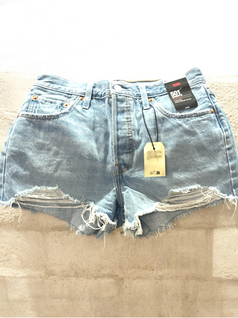 Levi's® Premium 501® Original Fit High Rise Women's Shorts Size 28 Retail $69.50
